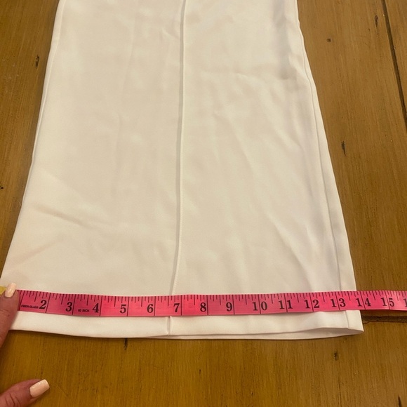 ATM Women’s White Palazzo Wide Leg Tall Flowy Pants NEW size small - Picture 3 of 14